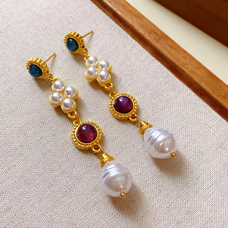 Vintage Geometric Imitation Pearl Double-Layer Choker Necklace – Court Style, Fashionable & Unique Statement Jewelry