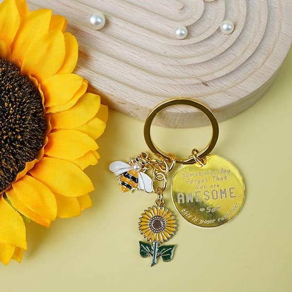 2024 Spring Hot Sale✨ - Inspirational Friendship Sunflower Keychain Gifts