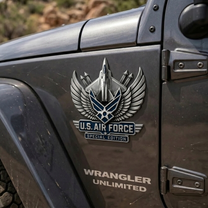 Premium USAF Chrome Emblem – Air Force Vehicle Badge