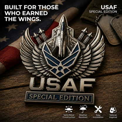 Premium USAF Chrome Emblem – Air Force Vehicle Badge