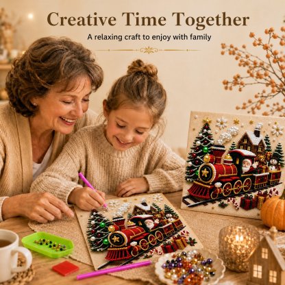 Last Day Promo: 70% OFF🎅 🎄 Premium 3D Pearl Christmas Wall Art Kit | Luxury Flocked Canvas with Scratch-Resistant Non-Fading Pearl Beads DIY Holiday Decor⛄️❄️