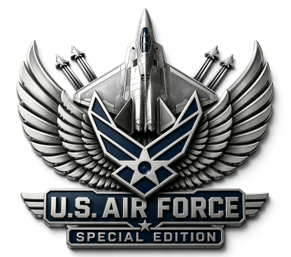 Premium USAF Chrome Emblem – Air Force Vehicle Badge