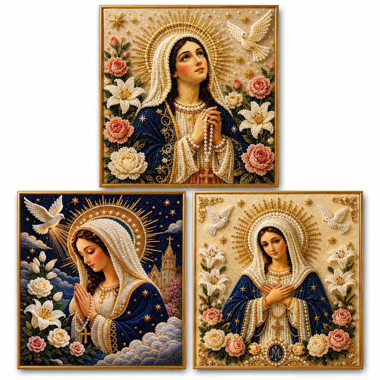 Last Day Promo: 70% OFF🙏 Divine Pearl Bead Virgin Mary Icon – A Peaceful DIY Faith Art Gift ✨