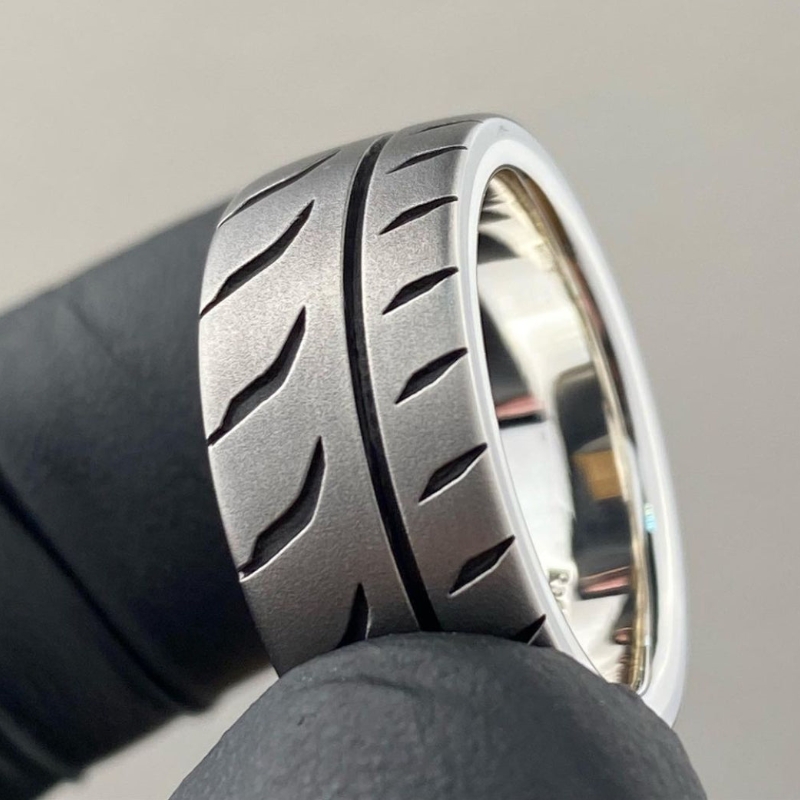 🏎Handmade Metal Racing Tire Ring🏁