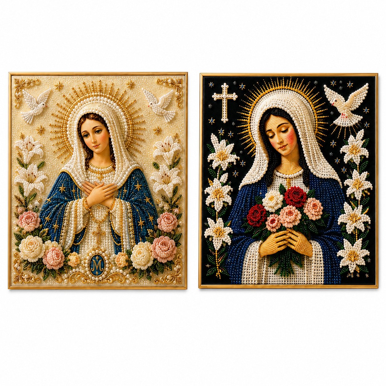 Last Day Promo: 70% OFF🙏 Divine Pearl Bead Virgin Mary Icon – A Peaceful DIY Faith Art Gift ✨