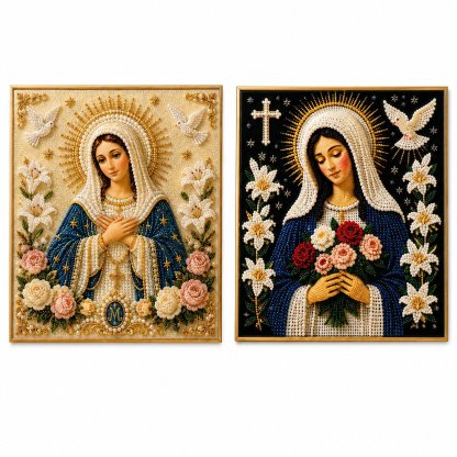 Last Day Promo: 70% OFF🙏 Divine Pearl Bead Virgin Mary Icon – A Peaceful DIY Faith Art Gift ✨