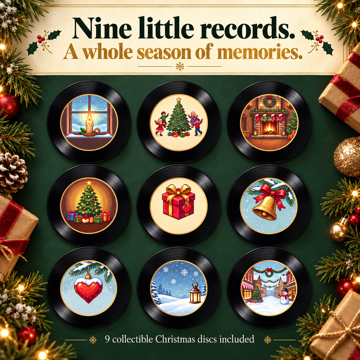 SAVE 70% BEFORE IT'S GONE🎄 Christmas Mini Vinyl Music Player 