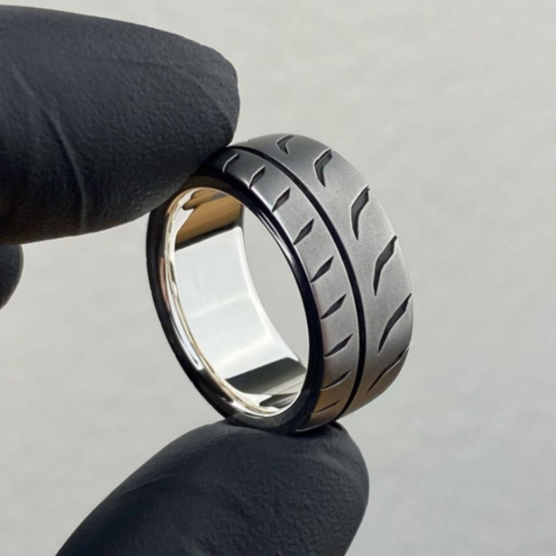 🏎Handmade Metal Racing Tire Ring🏁