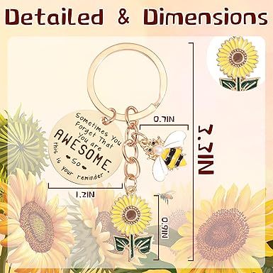 2024 Spring Hot Sale✨ - Inspirational Friendship Sunflower Keychain Gifts