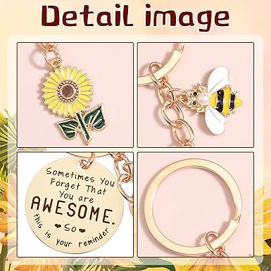 2024 Spring Hot Sale✨ - Inspirational Friendship Sunflower Keychain Gifts