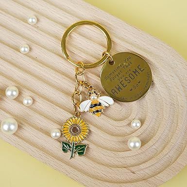 2024 Spring Hot Sale✨ - Inspirational Friendship Sunflower Keychain Gifts