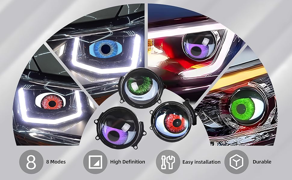 faros de ojos que se mueven demon eyes ojos para carros eyeball headlights ojos led para carro devil