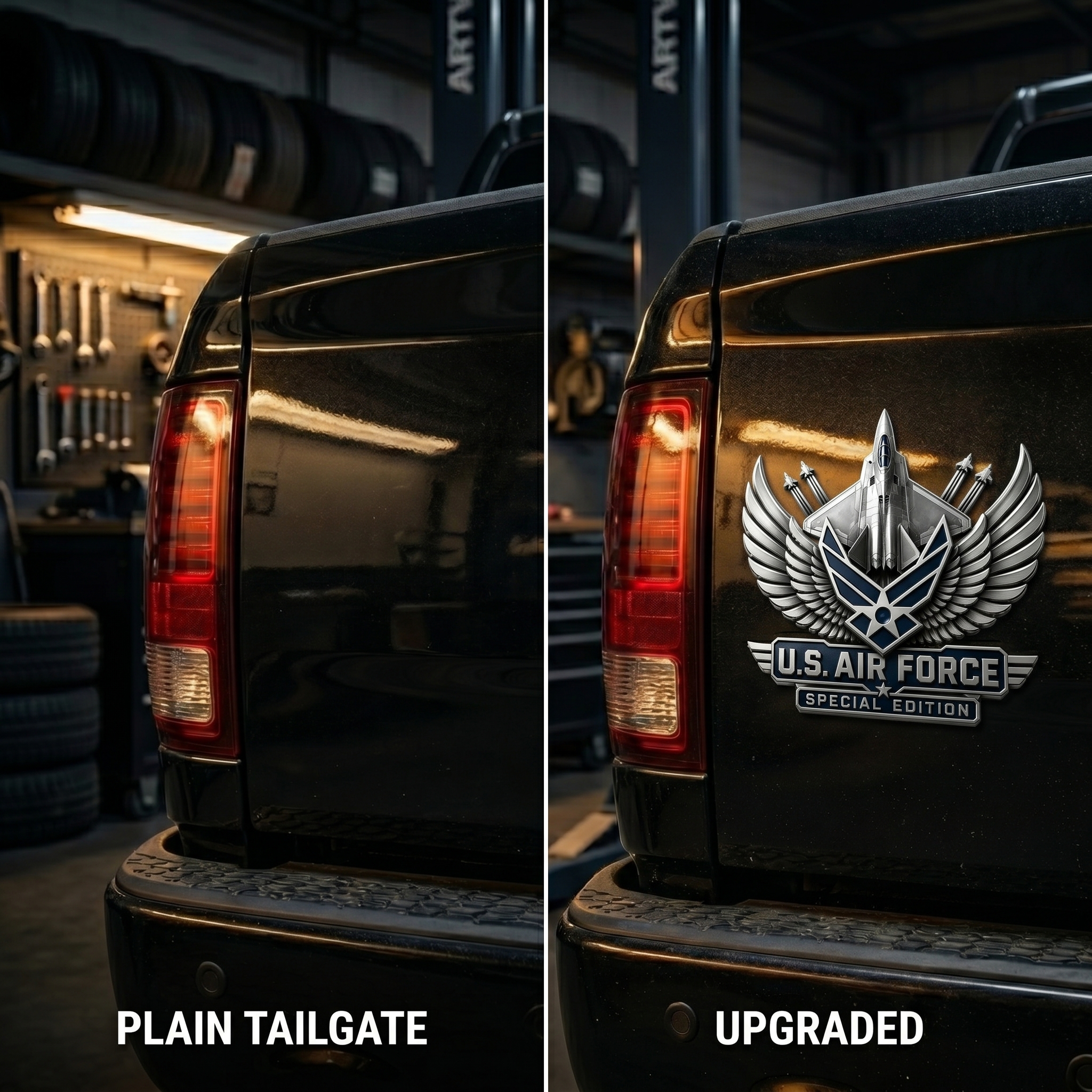 Premium USAF Chrome Emblem – Air Force Vehicle Badge