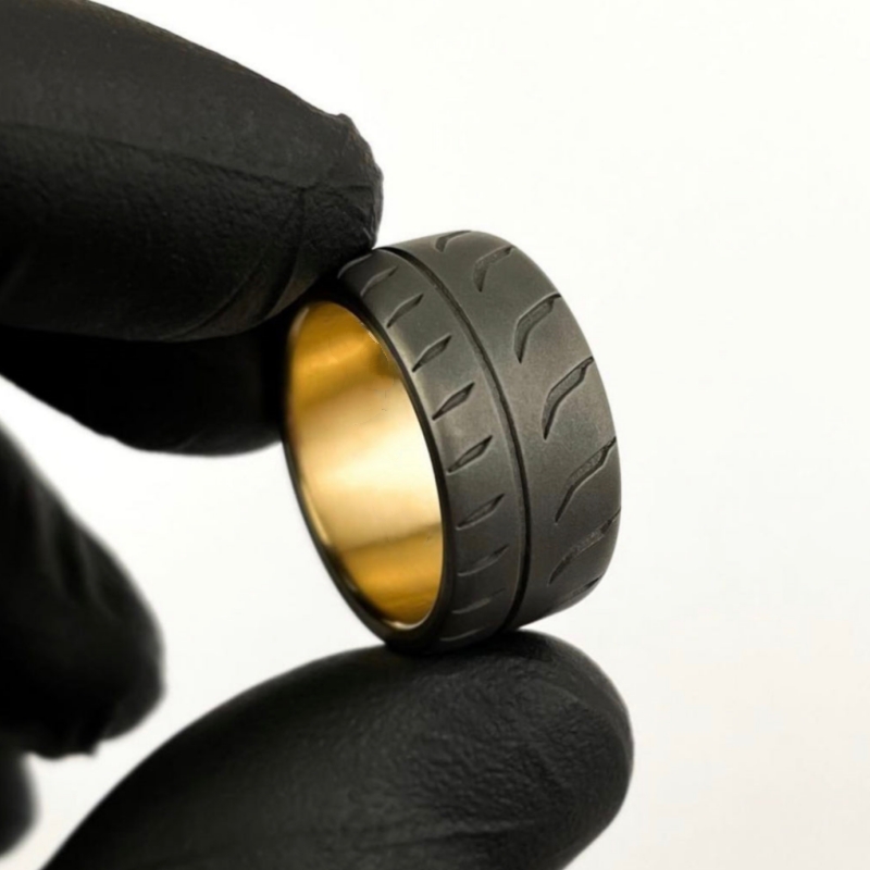 🏎Handmade Metal Racing Tire Ring🏁