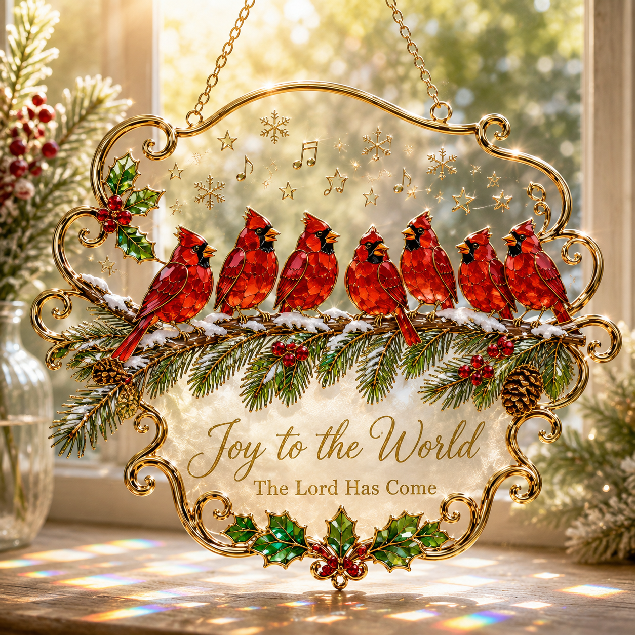 Psalm 89:1 Songbird Window Hanging Suncatcher