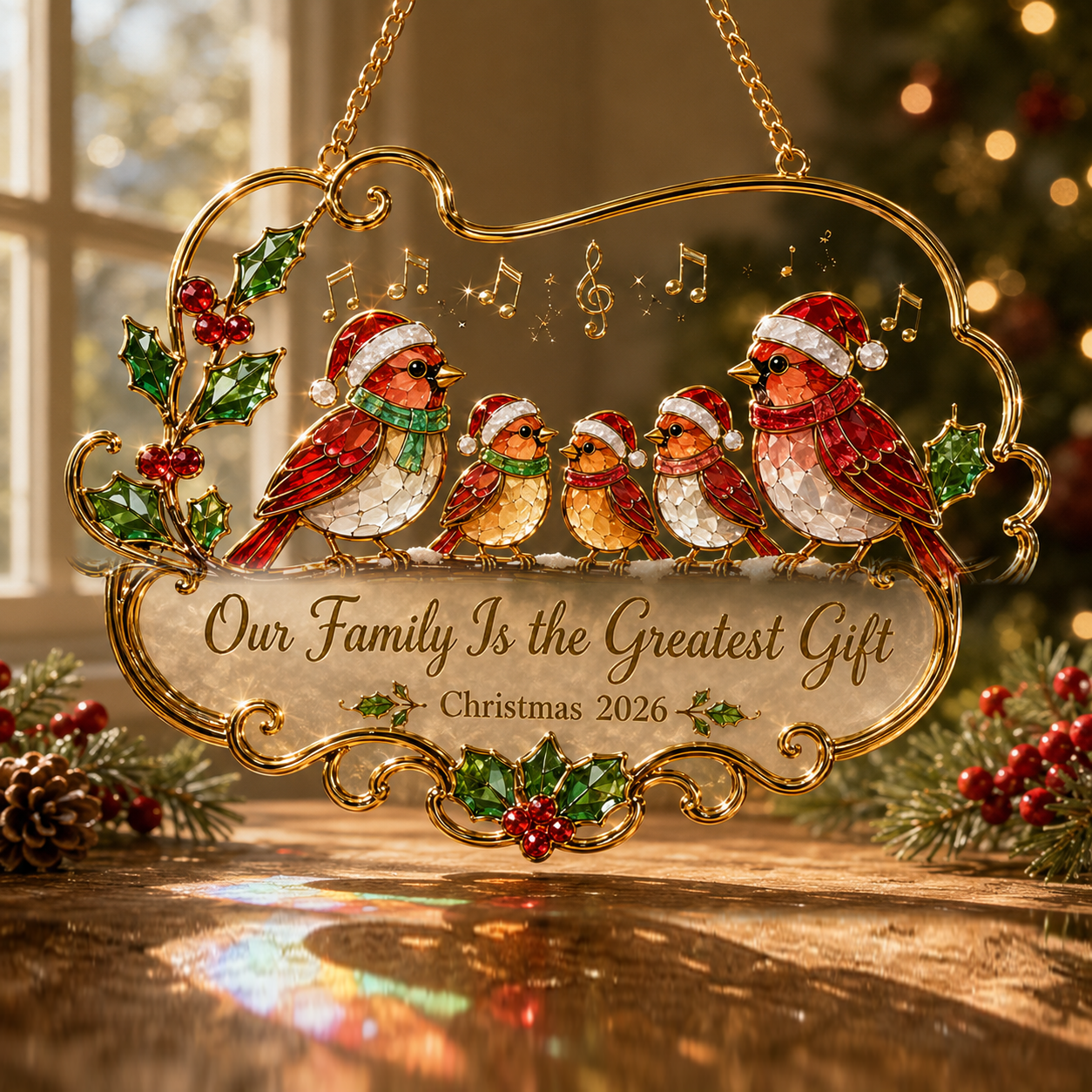 Psalm 89:1 Songbird Window Hanging Suncatcher
