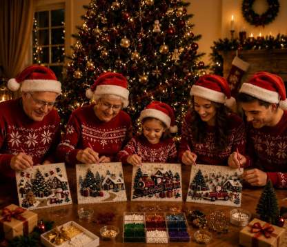 Last Day Promo: 70% OFF🎅 🎄 Premium 3D Pearl Christmas Wall Art Kit | Luxury Flocked Canvas with Scratch-Resistant Non-Fading Pearl Beads DIY Holiday Decor⛄️❄️