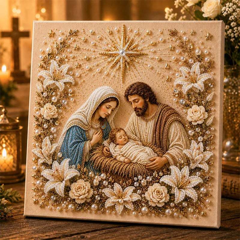 🔥 Last Day 70% OFF – ✝️ DIY Jesus Pearl Art Kit | 3D Pearl-Style Christian Artwork for Prayer Corners & Faith Gifts