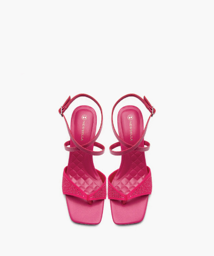 MOUSSE FIT Women Sweet  Square Toe Heeled Sandals