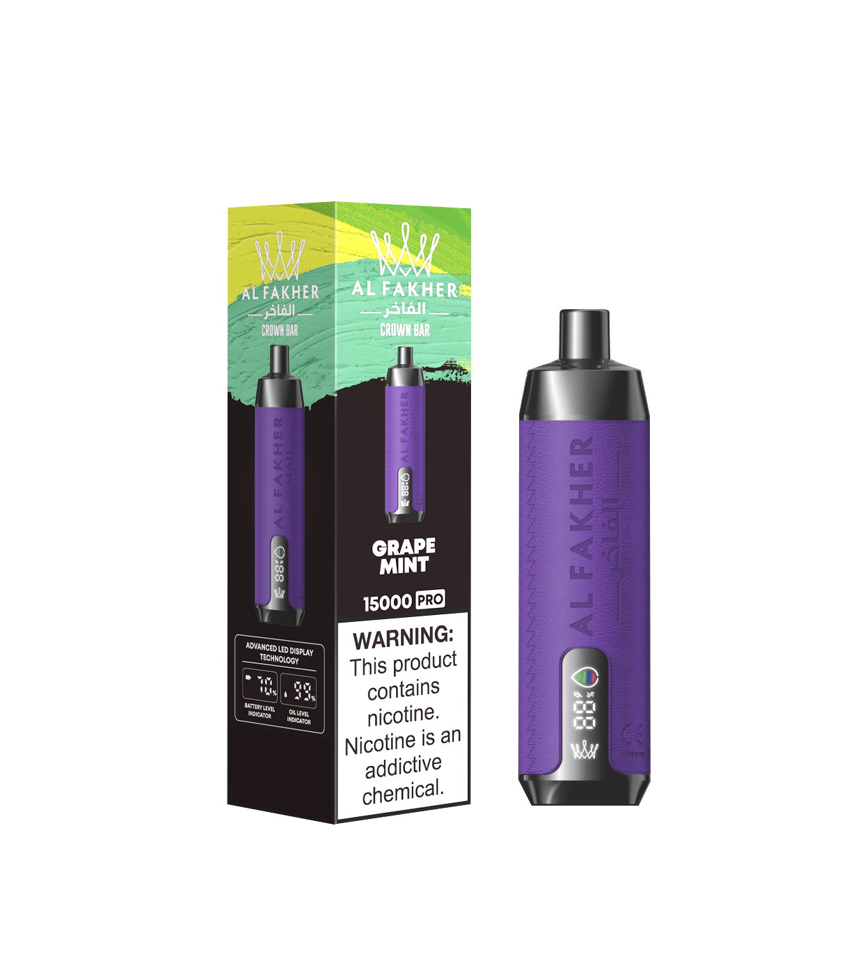 [Global-CN01] Al fakher Crown Bar 15000 Pro Kit 28ml