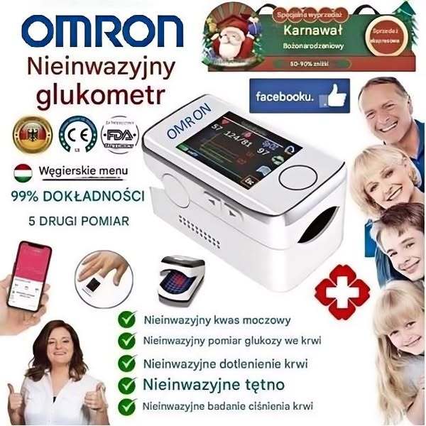 2025 Najnowszy wielofunkcyjny nieinwazyjny test poziomu glukozy we krwi, test lipidowy i test kwasu moczowego firmy Omron ......