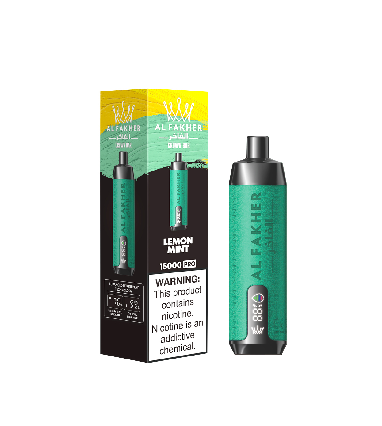[Global-CN01] Al fakher Crown Bar 15000 Pro Kit 28ml