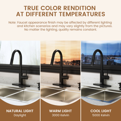 Infrared Induction Touchless Pull Down Single Handle Kitchen Faucet With LED Function, 1.8gpm, Soap Dispenser Included