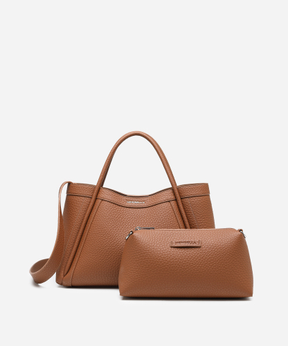 Solid Color Crinkle Puffy Top Handle Handbags