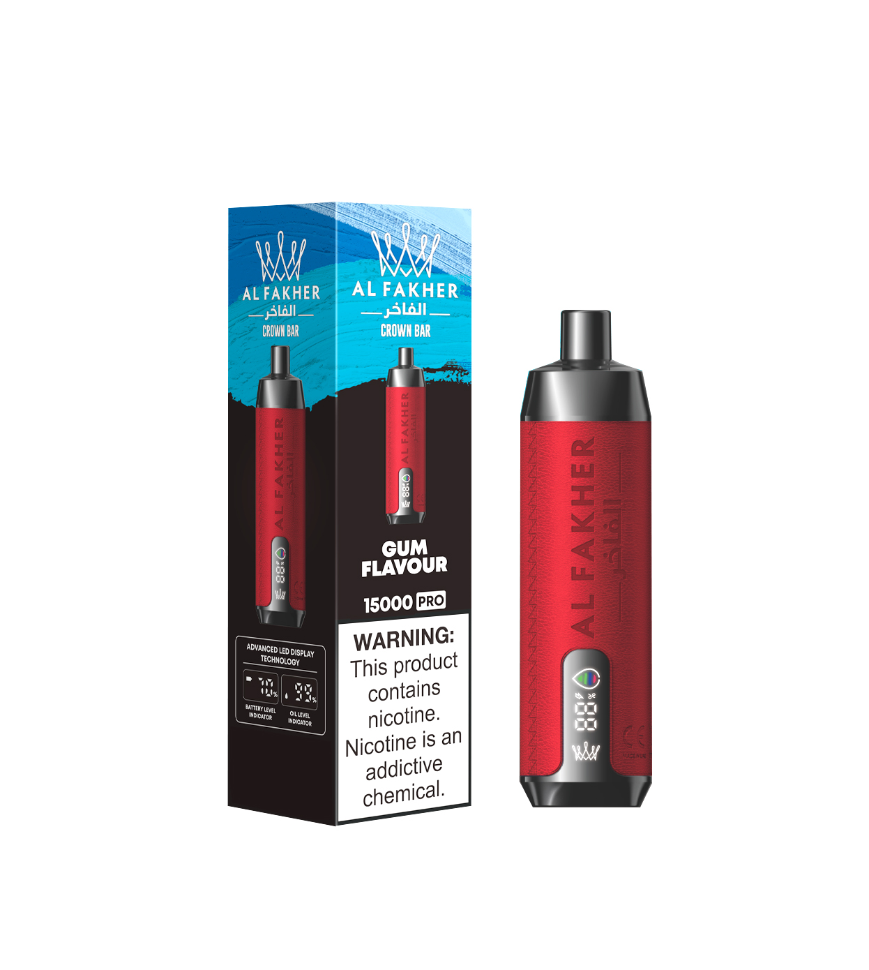 [Global-CN01] Al fakher Crown Bar 15000 Pro Kit 28ml