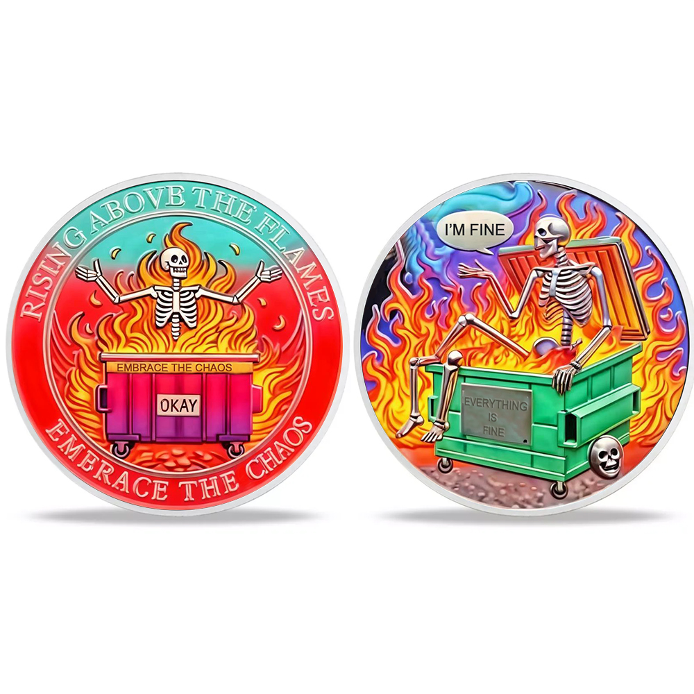 Dumpster Fire Challenge Coin XVII