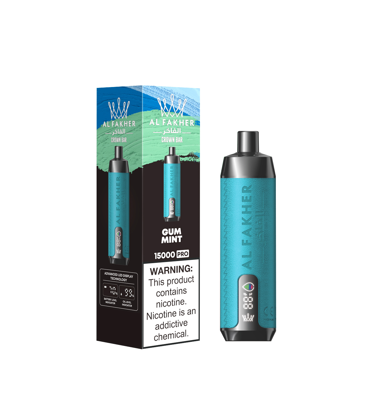 [Global-CN01] Al fakher Crown Bar 15000 Pro Kit 28ml