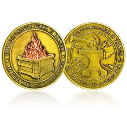 Dumpster Fire Challenge Coins(Golden)