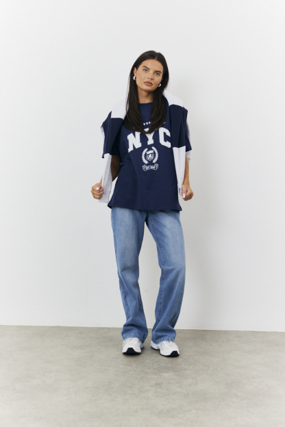 NYC Printed Graphic Varsity T-Shirt