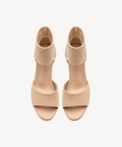 MOUSSE FIT Women Peep Toe Stiletto Heeled Sandals