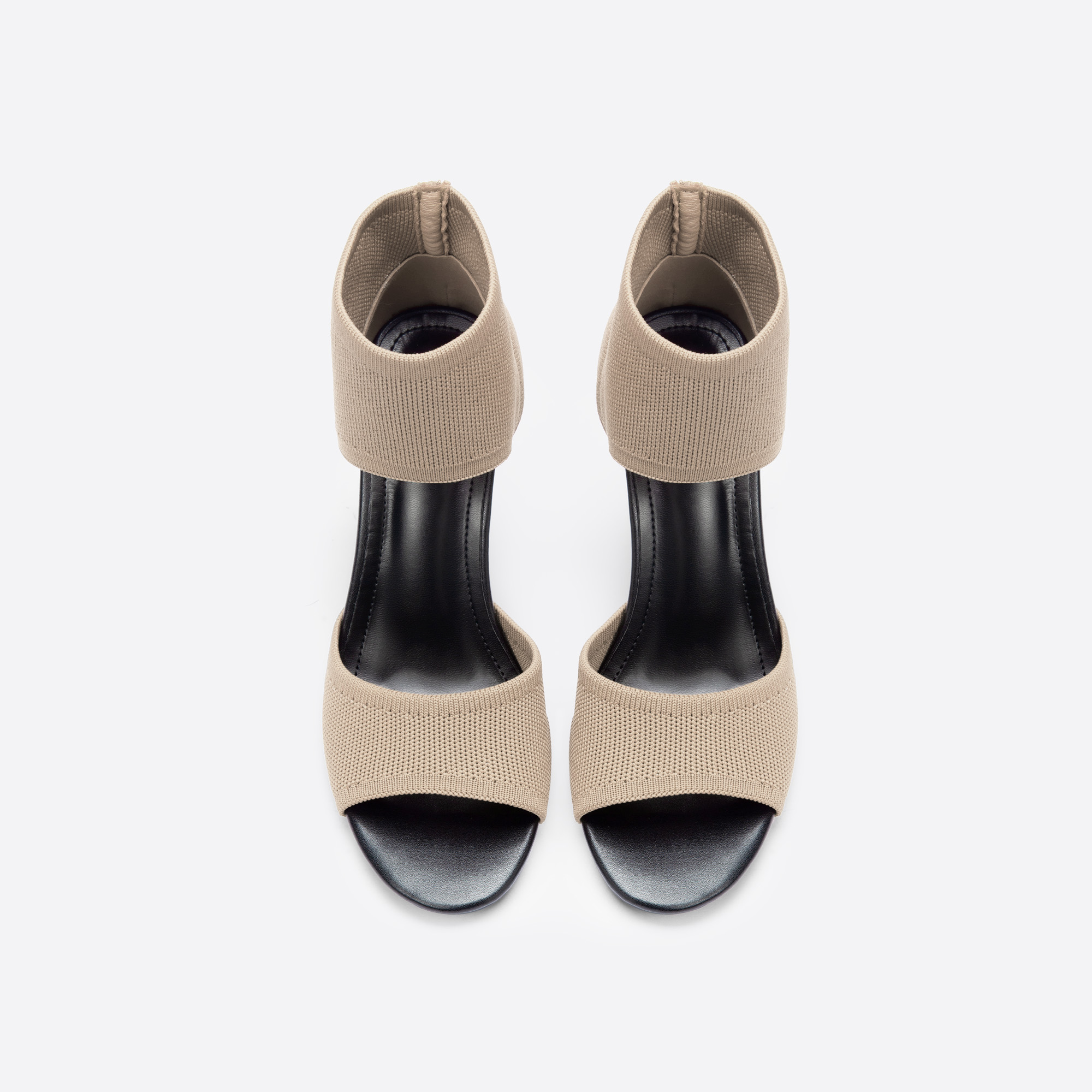 MOUSSE FIT Women Peep Toe Stiletto Heeled Sandals