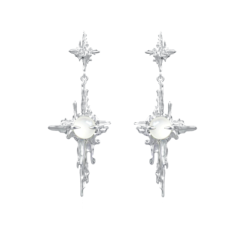 Moonstone Silver Earrings | Jentle Jewelry