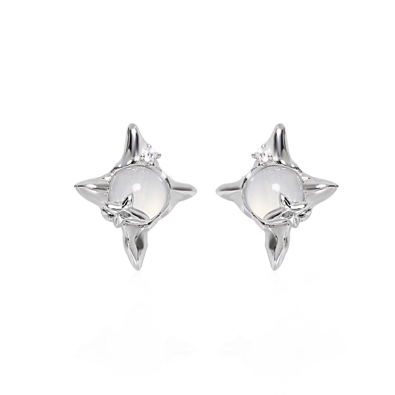 Moonstone Silver Earrings | Jentle Jewelry