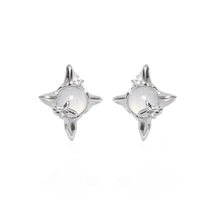 Moonstone Silver Earrings | Jentle Jewelry