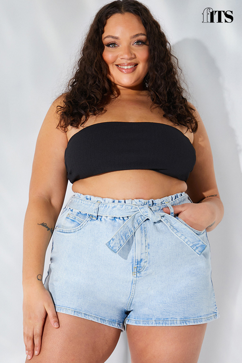 Denim Paper Bag Short