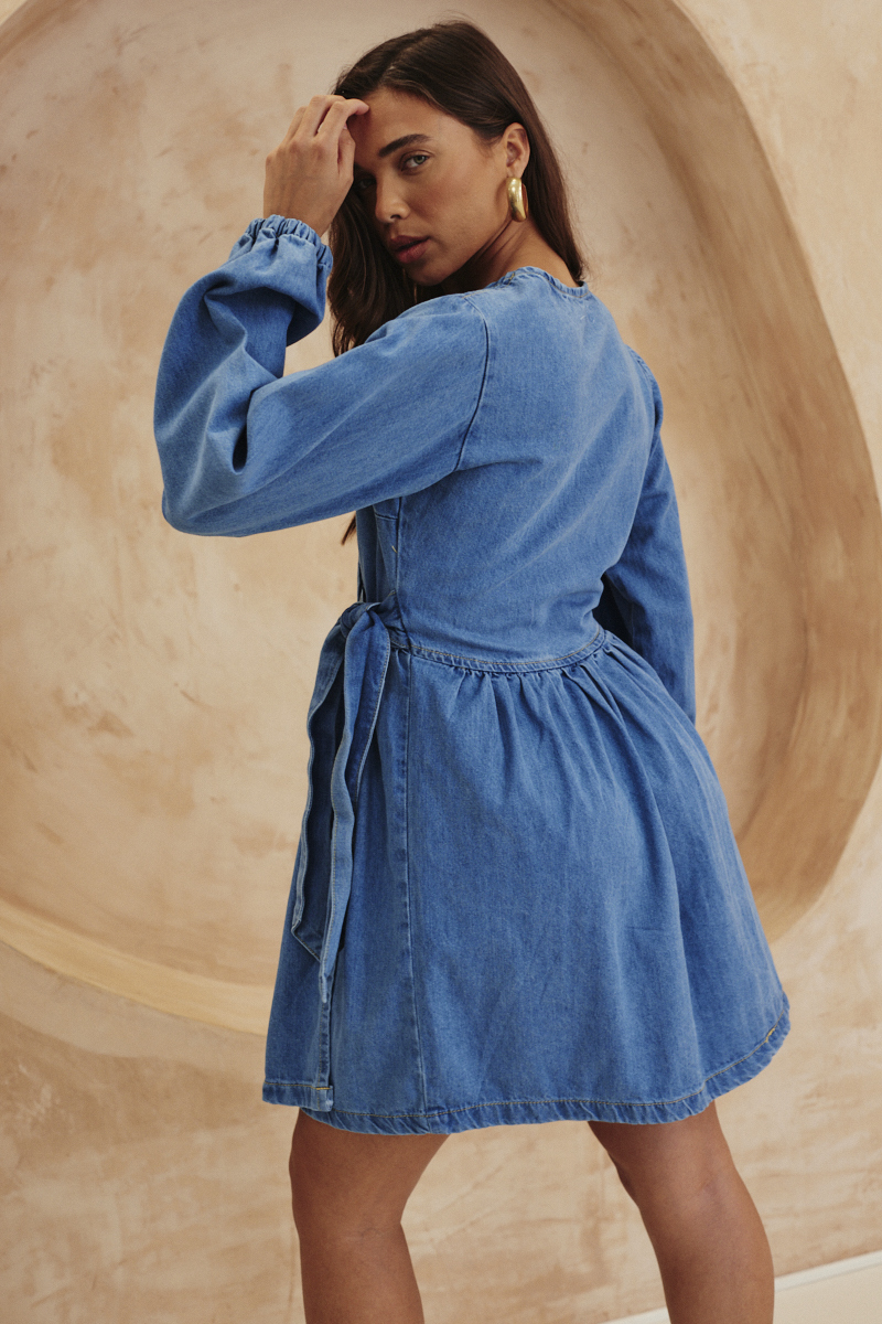 Denim Wrap Dress