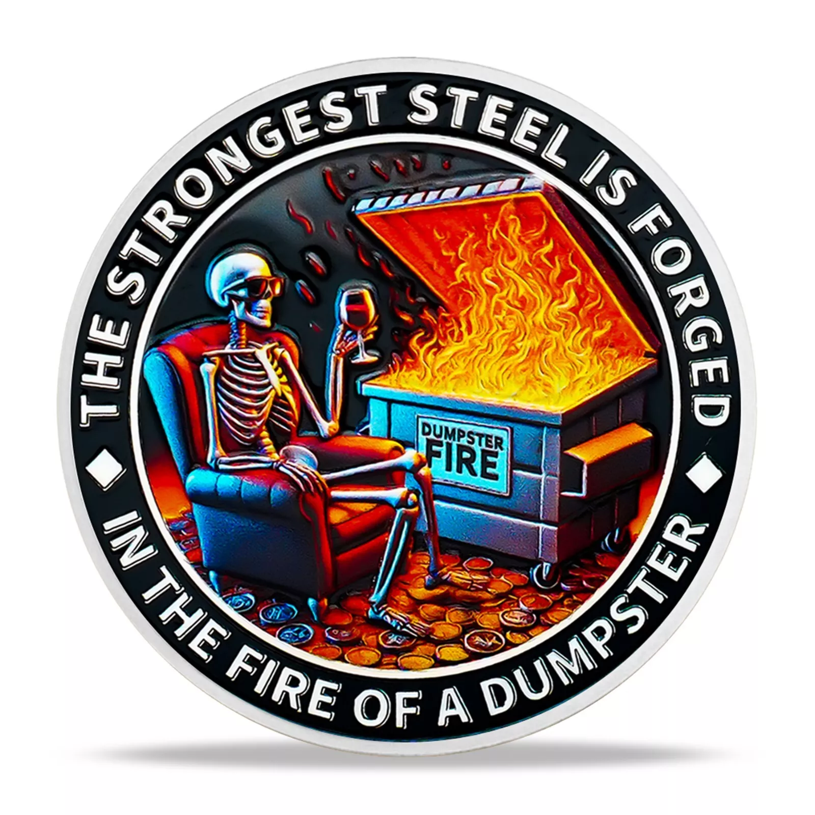 Dumpster Fire Challenge Coin Ⅻ