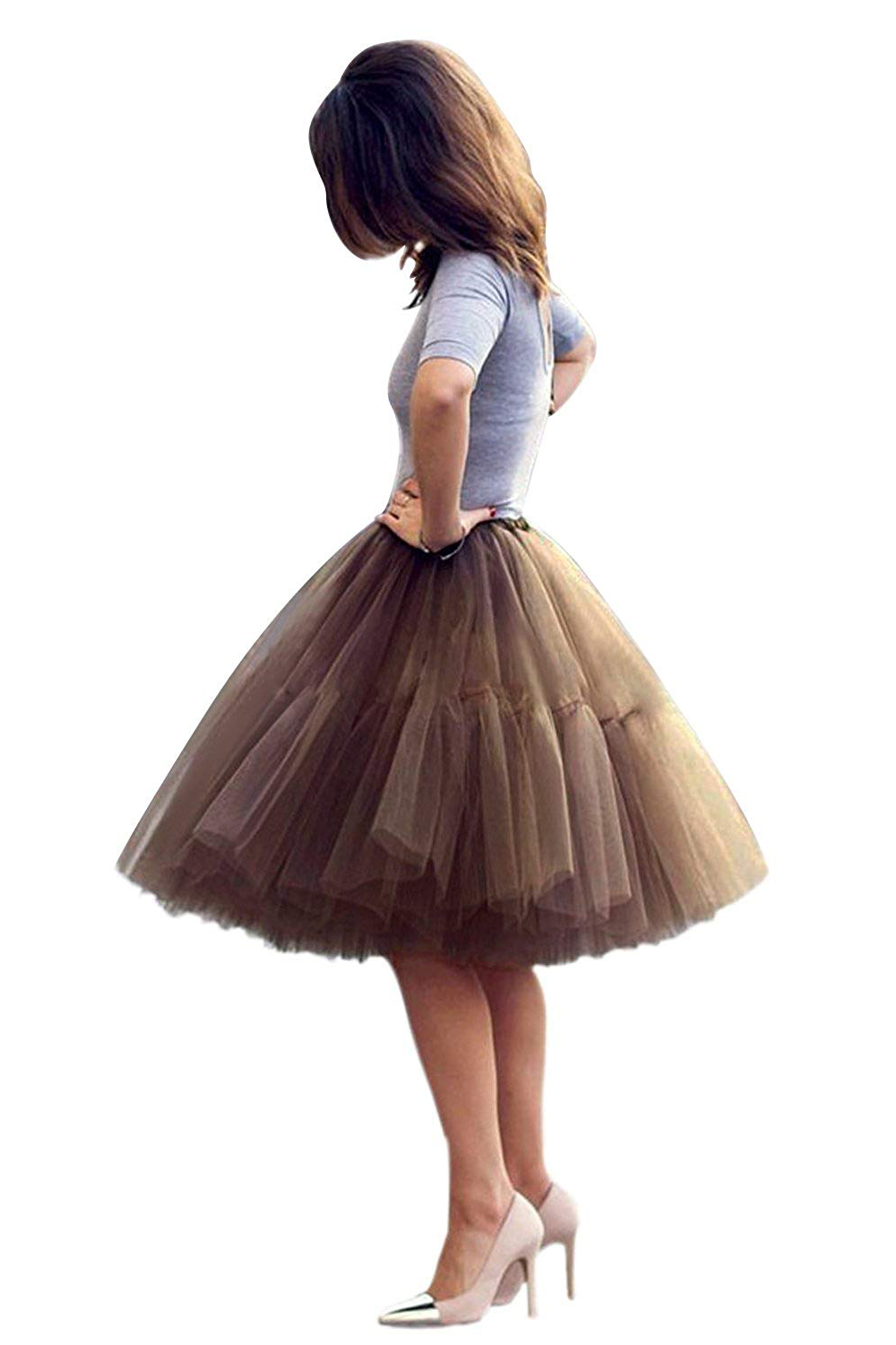 Femmes tulle jupes couches swing jupon robe de soirée de mariage