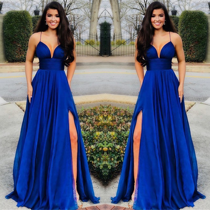 Robe de bal A-ligne bretelles fines | Robe de soirée ligne A simple chic