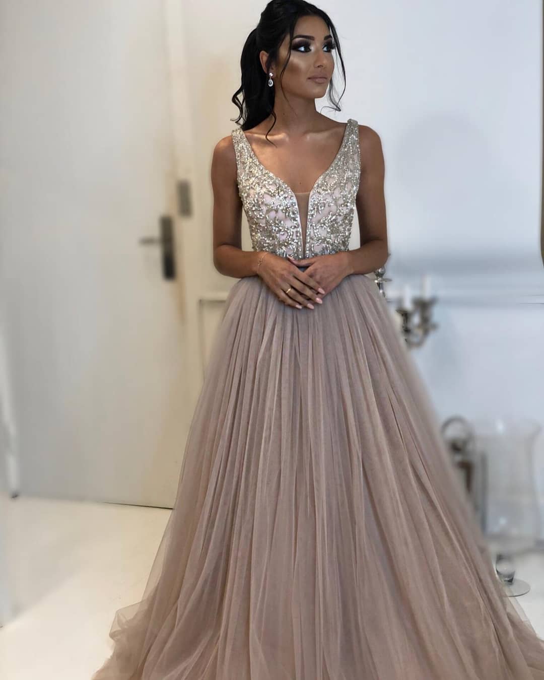 Robe de bal princesse tulle chic | Robe de soirée princesse tulle chic