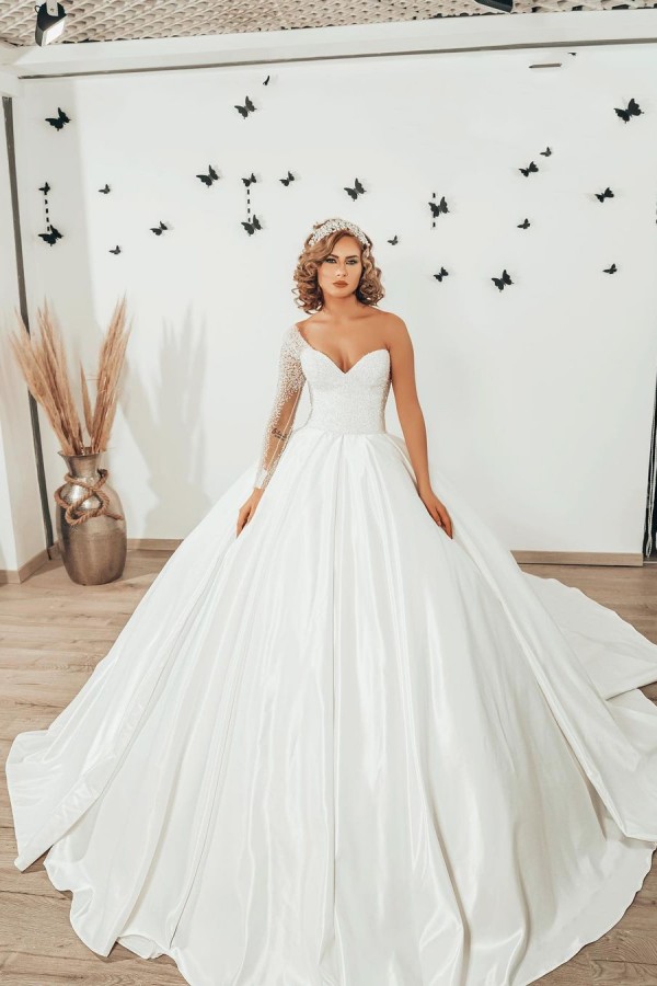 Robes de mariée de luxe princesse | Robes de mariée à manches