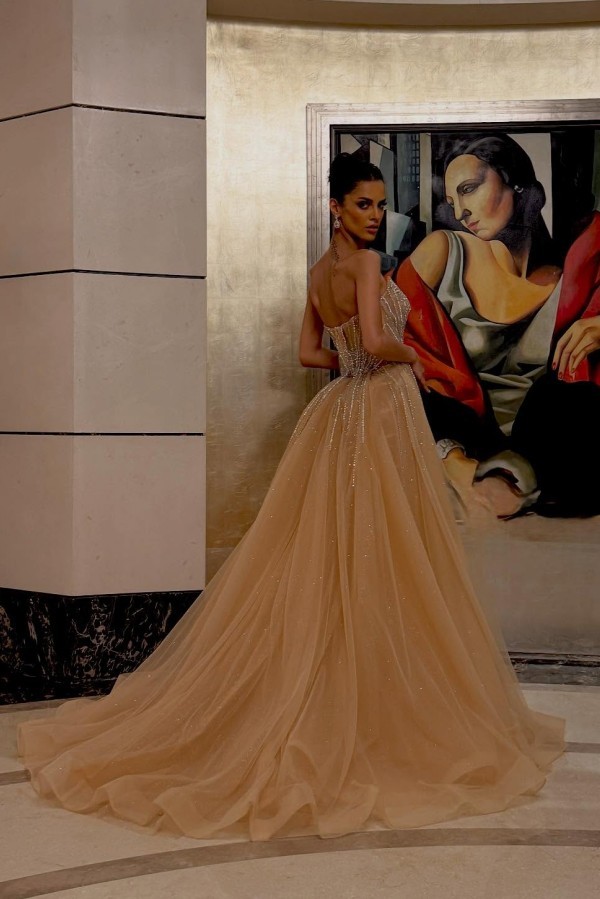 Luxurious Abendkleider Lang Glitzer Ballkleider Abiballkleider Online