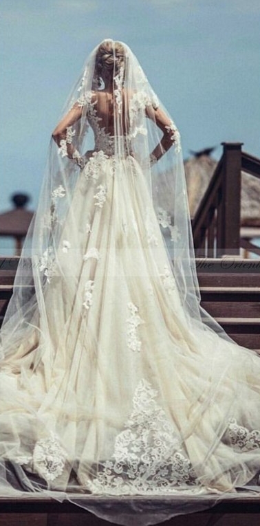 Robe de mariée sirène longue dentelle manches longues | Robe de mariage trompette dentelle