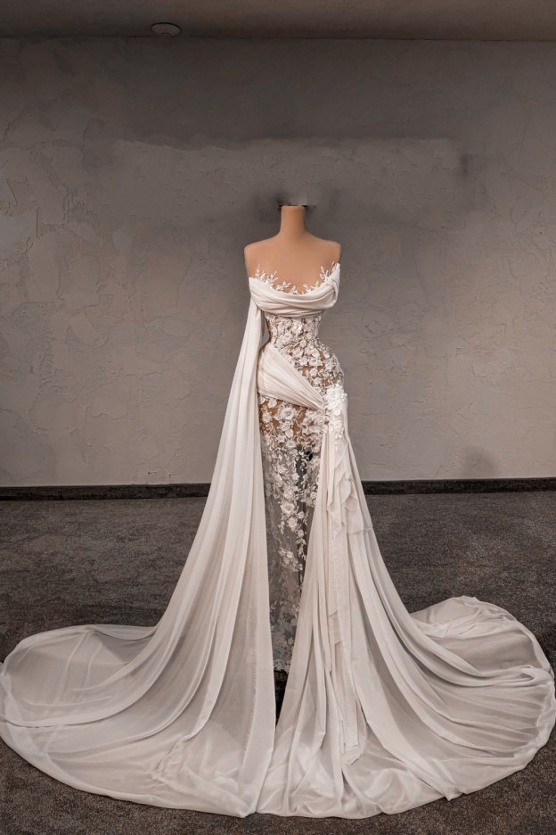 Robes de mariée de créateur Robe de mariée style sirène avec dentelle