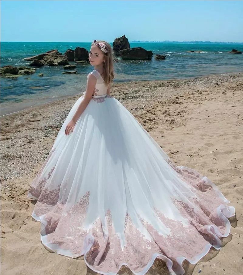 Robe de demoiselle d'honneur fillette | Robe fillette de cérémonie 2021