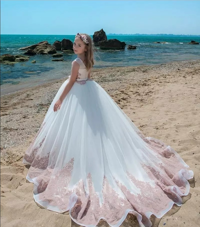 Robe de demoiselle d'honneur fillette | Robe fillette de cérémonie 2021